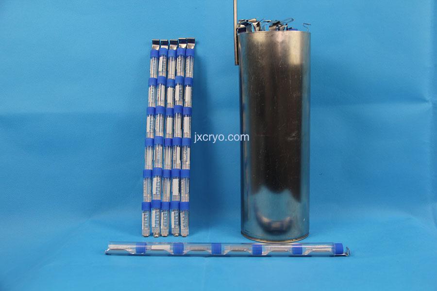 canister cane vials in liquid nitrogen freezers